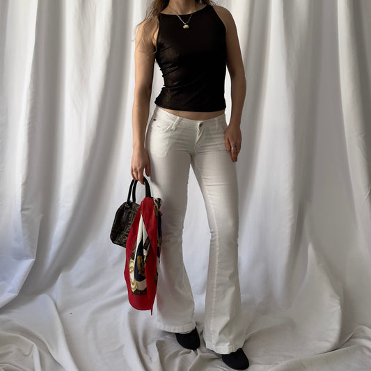 White cotton trousers by Miss Sixty