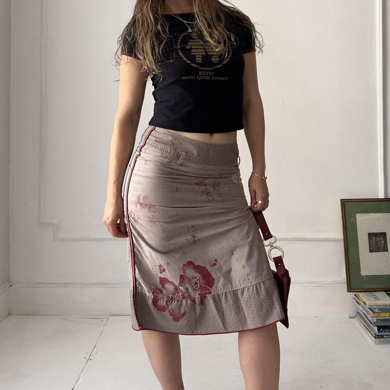 Y2K Cop Copine midi skirt