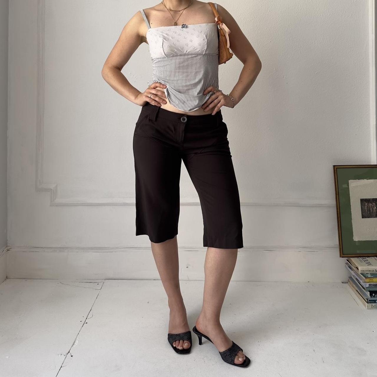 Y2k brown Patrizia Pepe low-waisted capris / long shorts