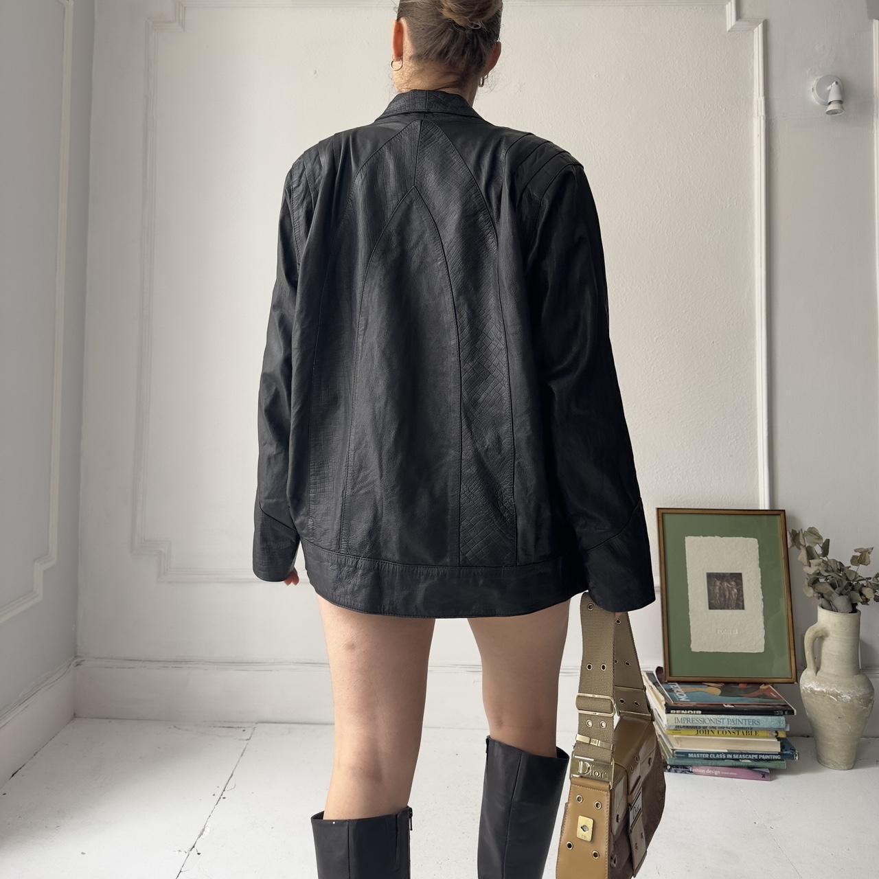 Vintage black leather jacket