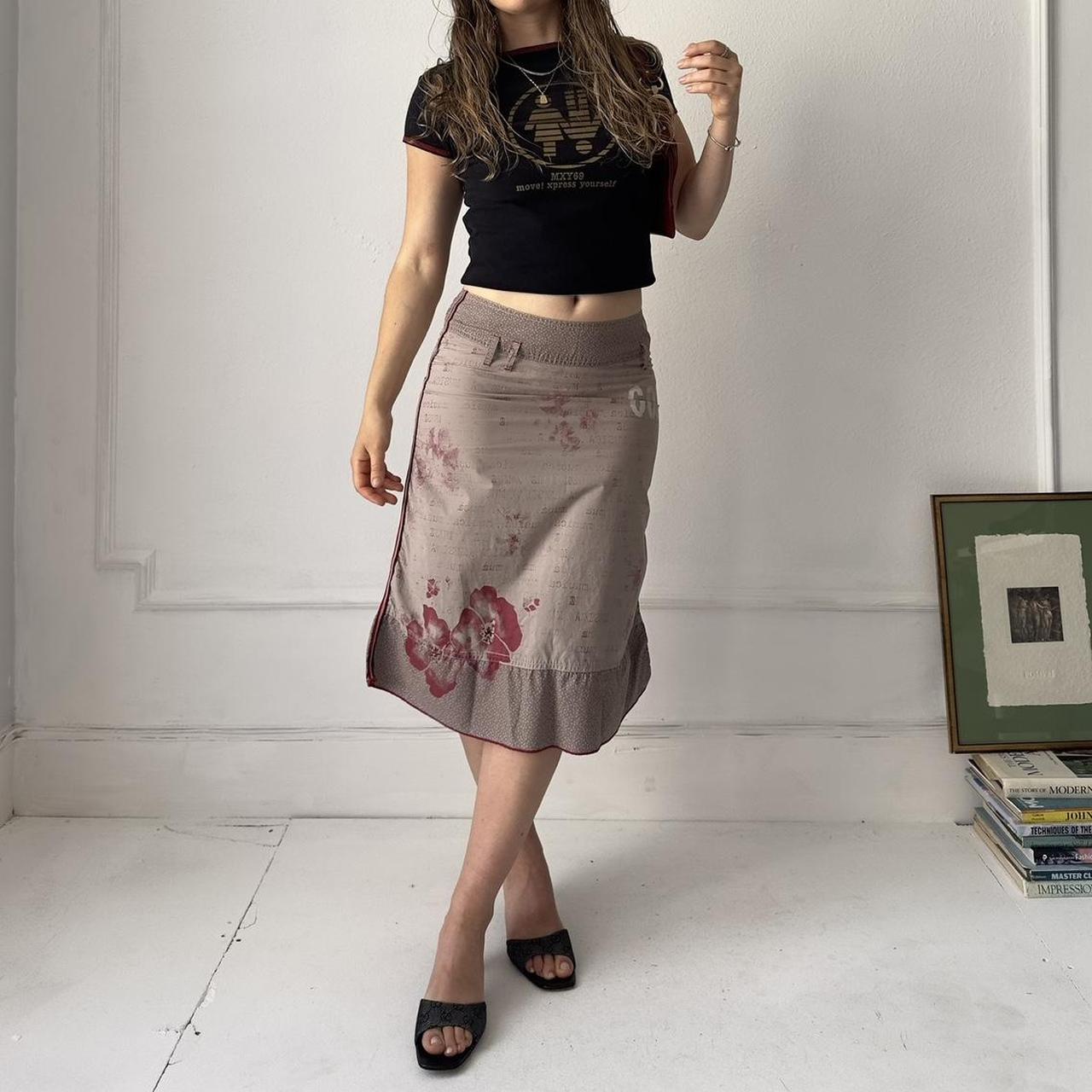 Y2K Cop Copine midi skirt