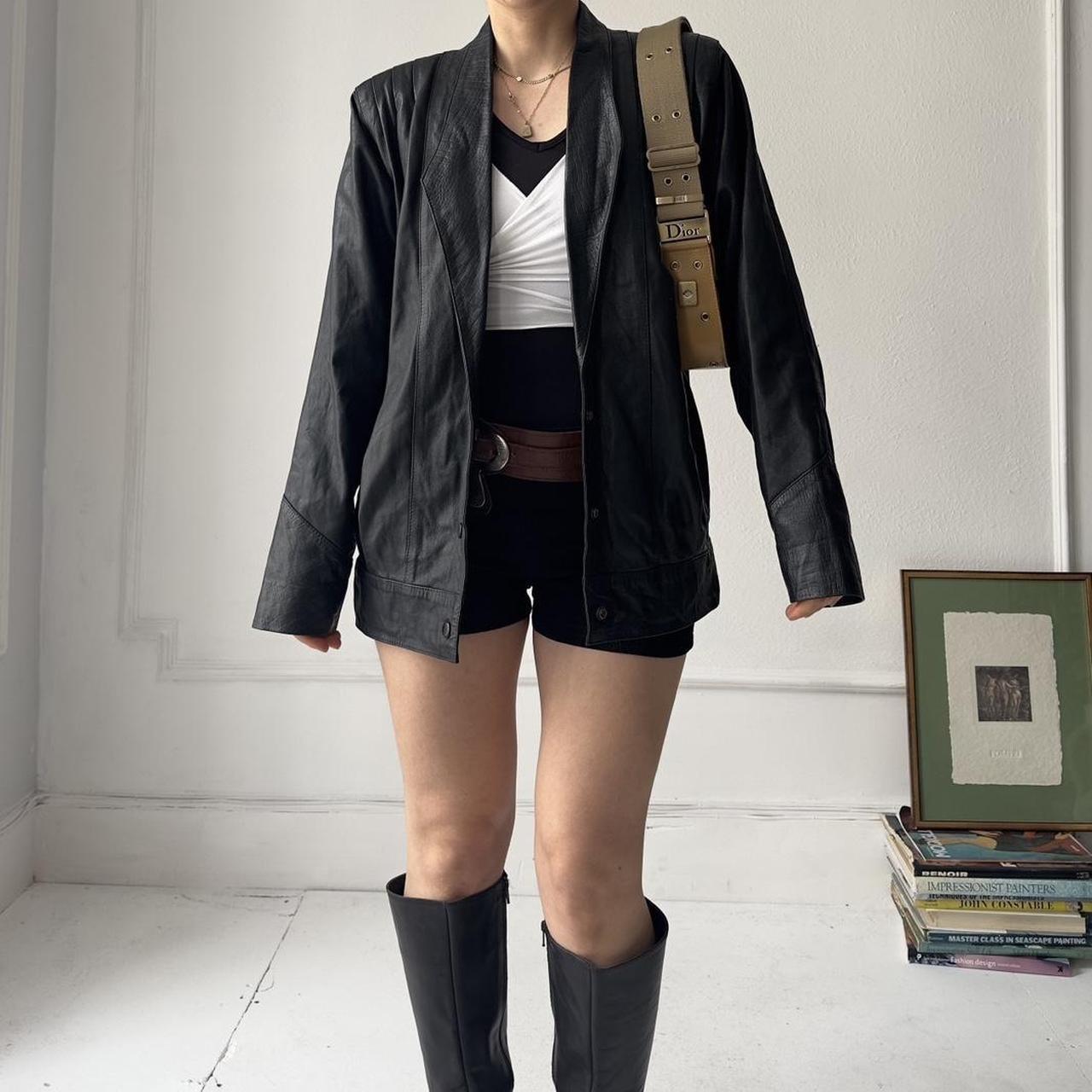 Vintage black leather jacket