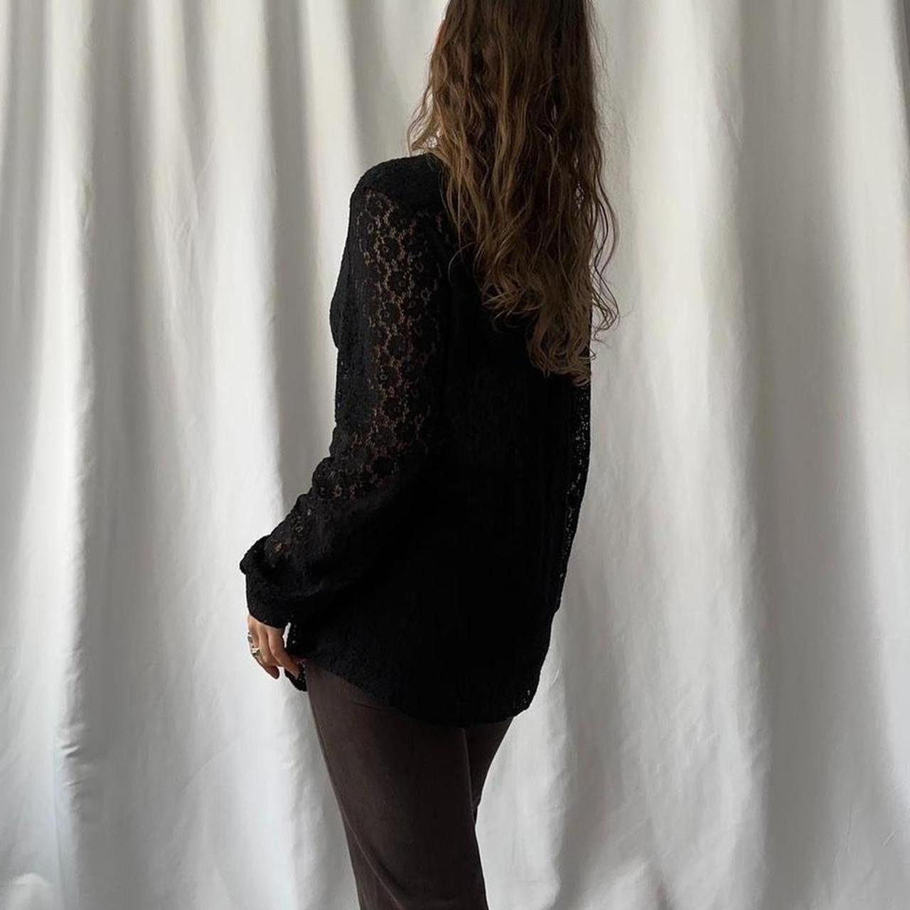 Vintage black lace shirt